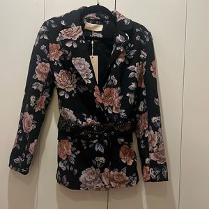 Keepsake the label Atomic Floral Blazer with signature belt